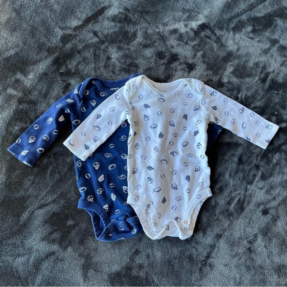 Carter’s Football 3m Long Sleeve Onesies